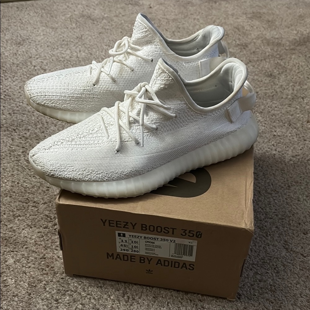 Adidas Yeezy Boost 350 V2 White Ice Cream Sneakers